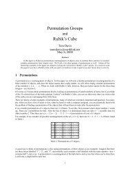 Permutation Groups Rubik's Cube - Berkeley Math Circle