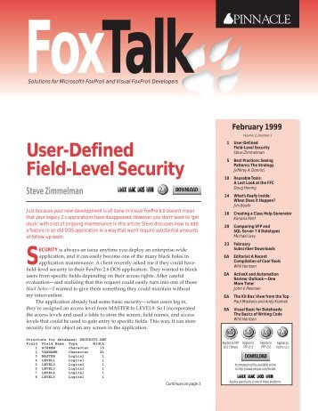 FoxTalk - dFPUG-Portal