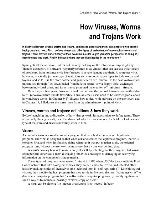 How Viruses, Worms and Trojans Work - dFPUG-Portal