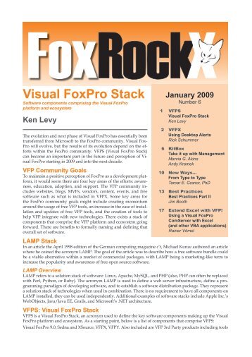 Visual FoxPro Stack - dFPUG-Portal