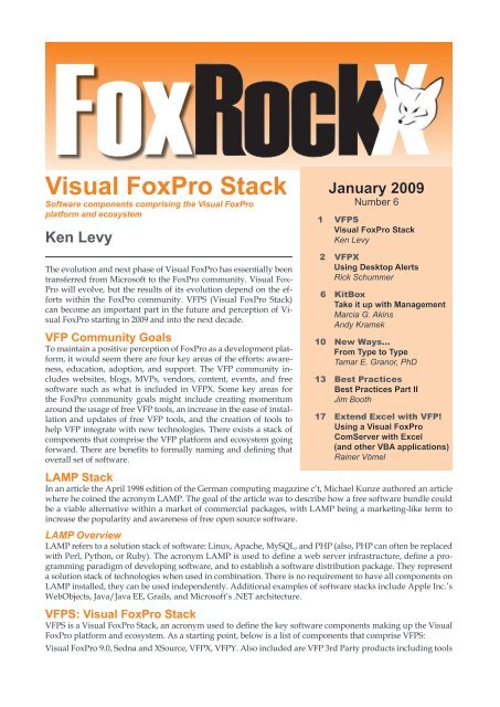 Visual FoxPro Stack - dFPUG-Portal