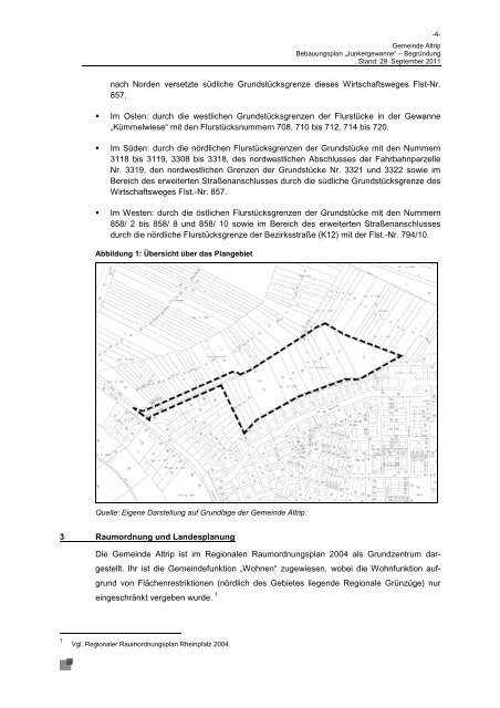 Bebauungsplan Junkergewanne - Altrip