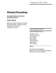 Minutes - April 13, 2004 SGV Sector Meeting