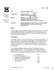 Board Requested Input on Soft Costs for SFVMR Transitway