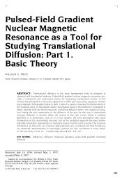 Pulsed-field gradient nuclear magnetic resonance as a tool for ...