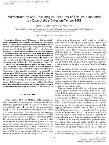 Microstructural and Physiological Features of Tissues Elucidated by ...