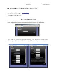 AFN Connect Decoder Authorization Procedures