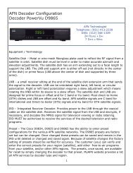 AFN Decoder Configuration Decoder PowerVu D9865 - American ...