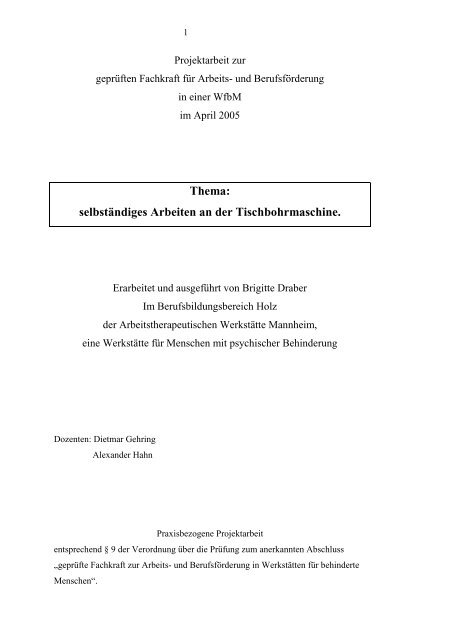 selbständiges Arbeiten an der Tischbohrmaschine. - aktionbildung