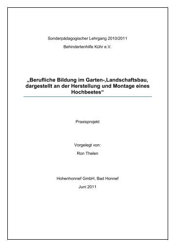 „Berufliche Bildung im Garten-,Landschaftsbau ... - aktionbildung