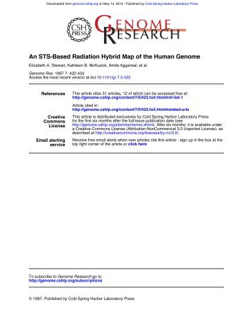 An STS-Based Radiation Hybrid Map of the Human Genome