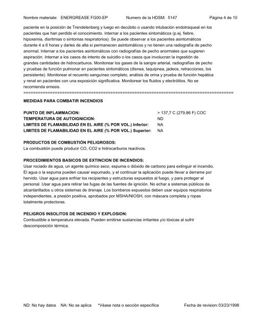 hoja de datos de seguridad de materiales - BP - PDS & MSDS Search