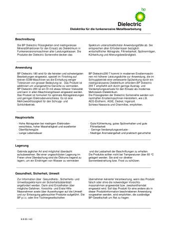 Dielectric - BP - PDS & MSDS Search