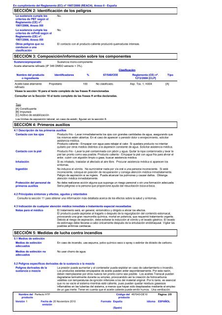 FICHA DE DATOS DE SEGURIDAD - BP - PDS & MSDS Search