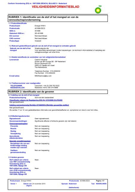 veiligheidsinformatieblad - BP - PDS & MSDS Search