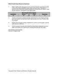 MCAS Grade 8 Open Response Questions Copyright © Holt ...