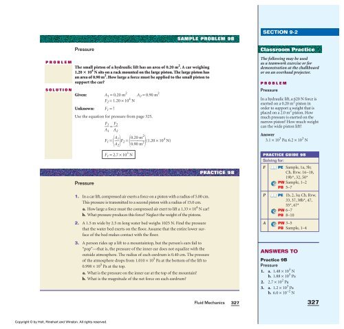 Fluid Mechanics with teacher's notes