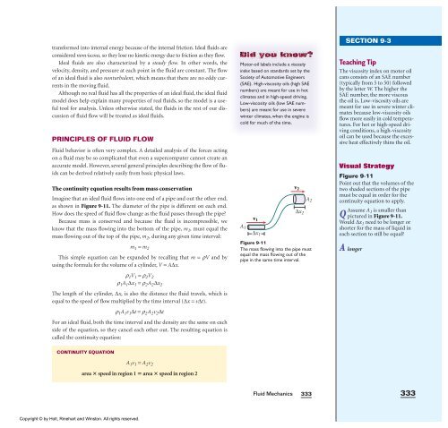 Fluid Mechanics with teacher's notes