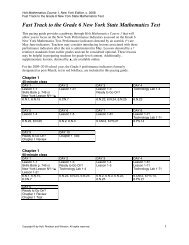 Fast Track to the Grade 6 New York State Mathematics Test