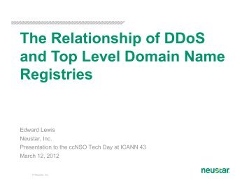 The Relationship of DDoS and Top Level Domain Name Registries