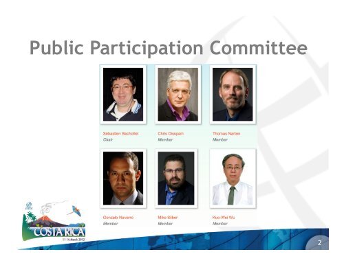 Public Participation Committee (PPC) & Community Consultation