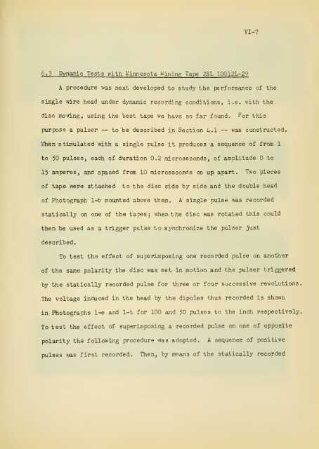 First progress report on a multi-channel magnetic drum inner ...