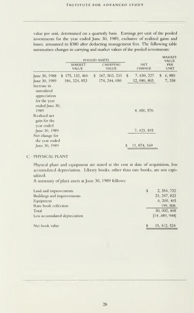 Report for the Academic Years 1987-1988 and 1988-1989