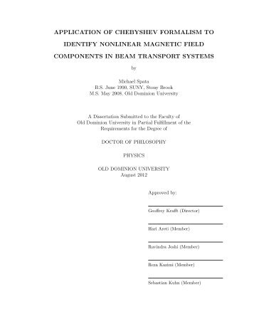 application of chebyshev formalism to identify nonlinear magnetic ...