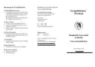 Zweigbibliothek Theologie - Universitätsbibliothek der HU Berlin