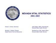 nevada vital statistics 2001-2003 - Nevada State Health Division ...