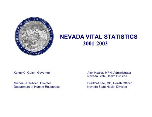 nevada vital statistics 2001-2003 - Nevada State Health Division ...