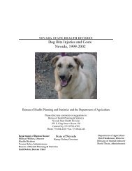 Dog Bite Injuries and Costs Nevada, 1999-2002 - Nevada State ...