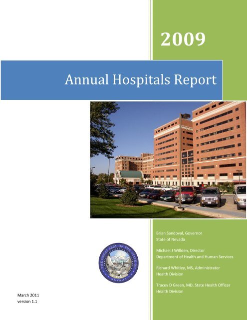 2009 Annual Hospitals Report - Nevada State Health Division ...