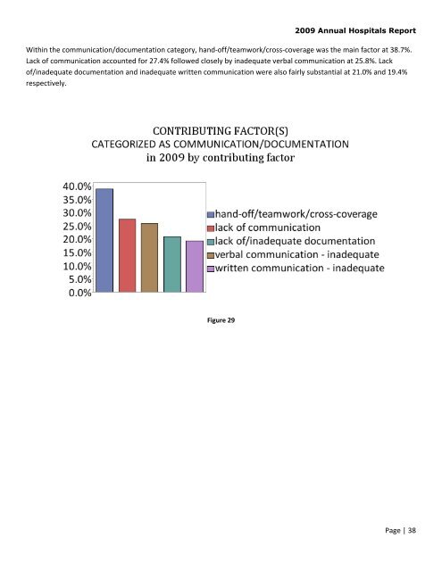 2009 Annual Hospitals Report - Nevada State Health Division ...