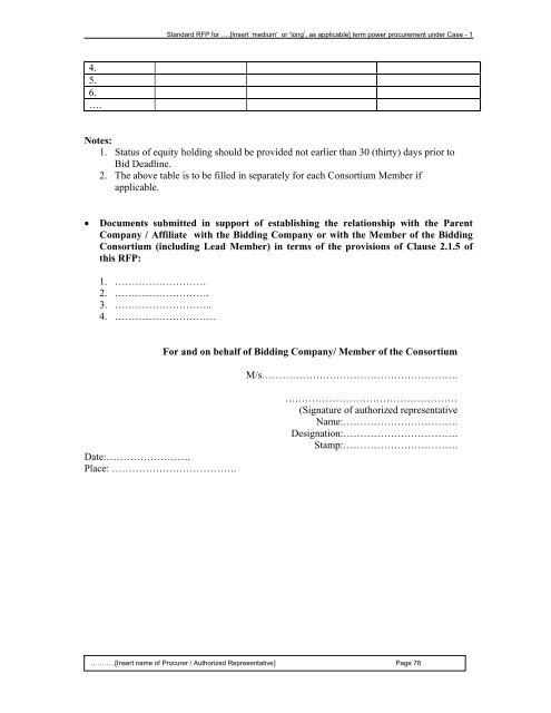 Guidelines for determination of tariff & SBD for ... - Ministry of Power