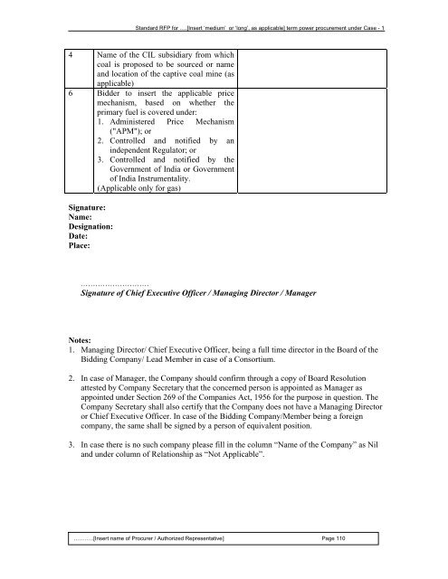 Guidelines for determination of tariff & SBD for ... - Ministry of Power