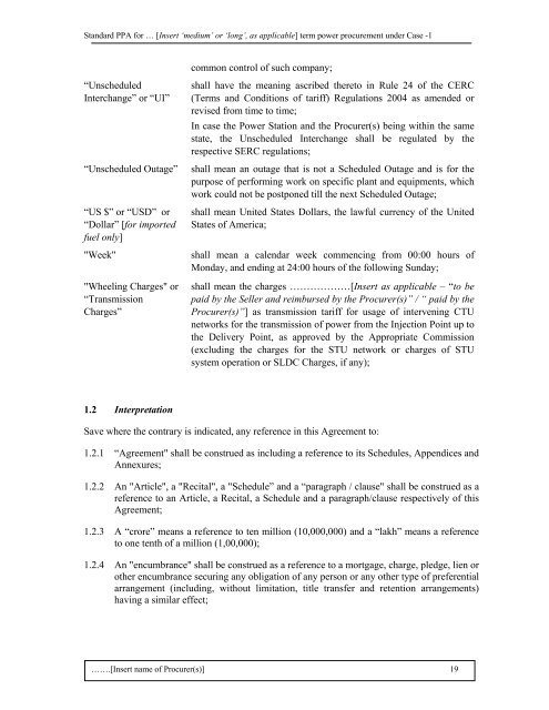 Guidelines for determination of tariff & SBD for ... - Ministry of Power