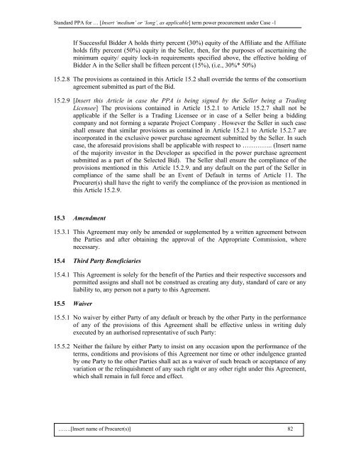 Guidelines for determination of tariff & SBD for ... - Ministry of Power