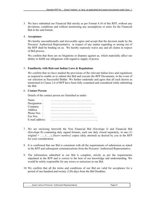 Guidelines for determination of tariff & SBD for ... - Ministry of Power