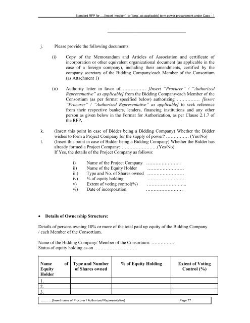 Guidelines for determination of tariff & SBD for ... - Ministry of Power