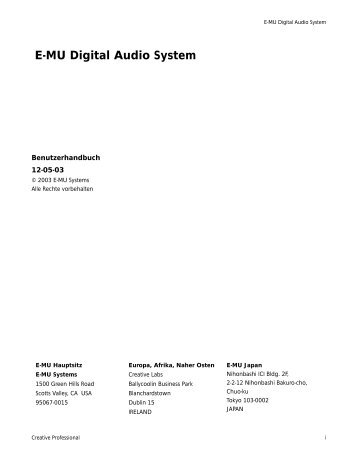 E-MU Digital Audio System - Creative