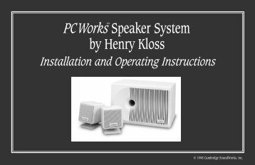 PCWorks™ Speaker System by Henry Kloss - Creative