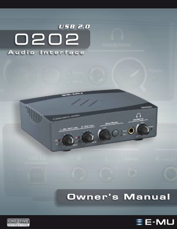 Owner's Manual - Creative