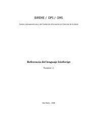 Referencia del lenguaje IsisScript - Modelo da BVS