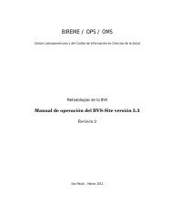 Manual de operación del BVS-Site versión 5.3 - Modelo da BVS
