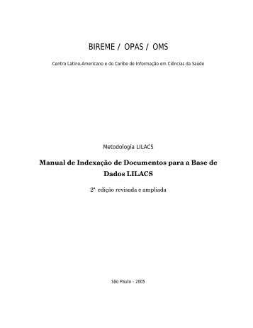 BIREME / OPAS / OMS - Modelo da BVS - Biblioteca Virtual em Saúde