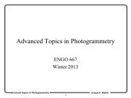 Advanced Topics in Photogrammetry