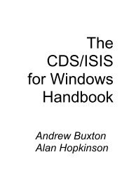 CDS/ISIS HANDBOOK - Modelo da BVS