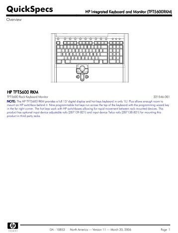 Hp Tft7600 G2 Kvm User Manual Hp Tft7600 G2 Kvm User Manual