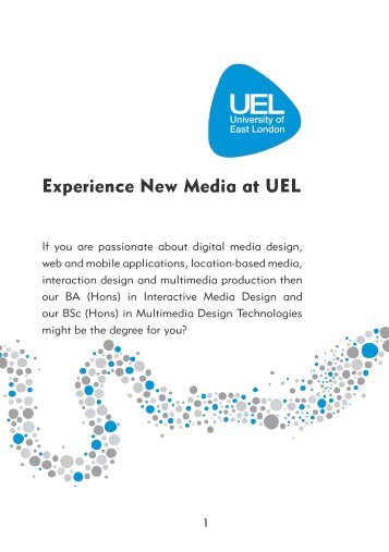Brochure - Personal Home Pages (at UEL) - University of East London